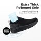 thumbnail image 5 of FitVille Zapatos sin cordones de pie ancho para mujer Zapatos para caminar para pies planos Fascitis plantar con soporte para arco, 5 of 5