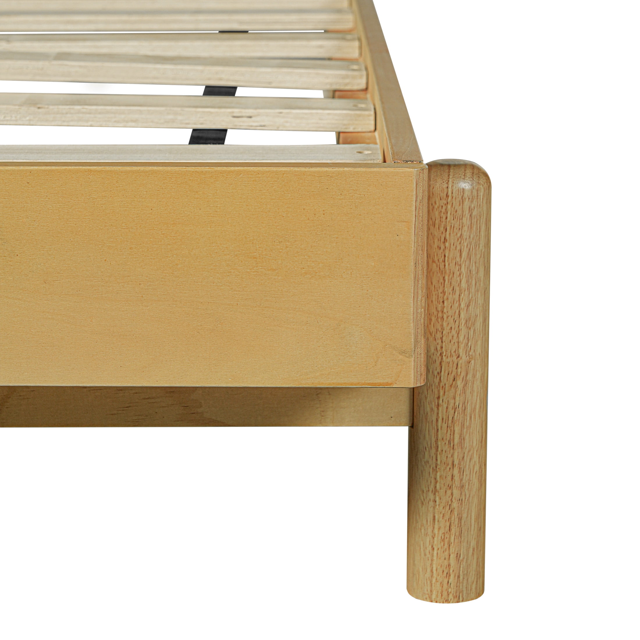 Christopher Knight Home Queen Size Bed Frame with Headboard, Platform Bed with Solid Wood Frame, Natural+Beige