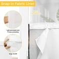 thumbnail image 3 of No Hook Shower Curtain with Snap in Liner, Vintage Farmhouse Wood Board Waterproof Bath Curtain Double Layers with See Through Top Window, Country Simple Grain Hotel Shower Curtains 60x72in, 3 of 9