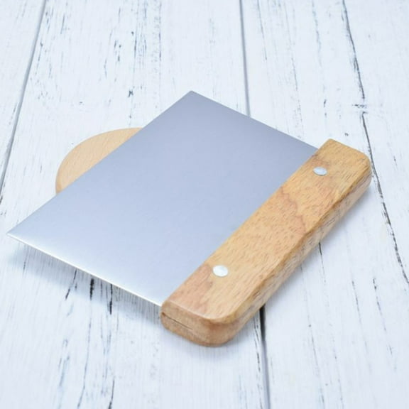 Stainless Steel Hand Rolling Dough Cutter with Wooden Handle for Cooking