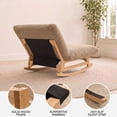 thumbnail image 3 of OMNIBERG 57"‌ Oversized Chaise Rocking Lounge Chair with Solid Wood Base, Plush Corduroy Beanbag Rocking Sofa Chair, Cozy Cloud Accent Chair Lounger for Bedroom Living Room, Khaki, 3 of 8