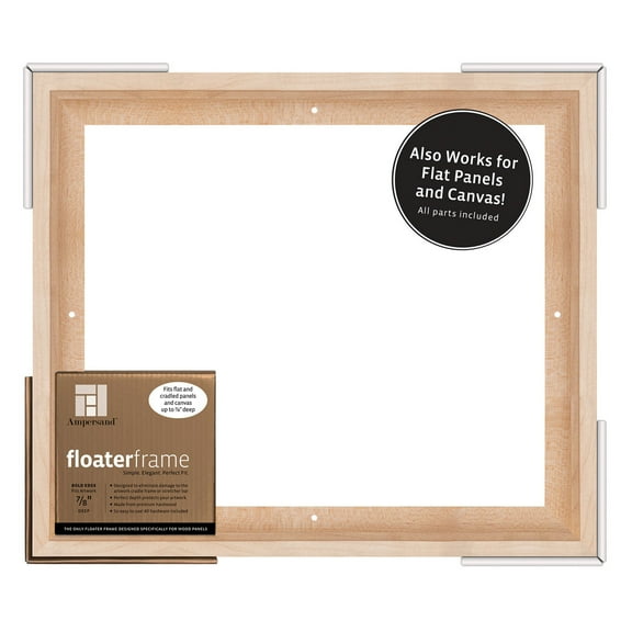 Ampersand Art Floaterframe, Bold Edge, 7/8" Depth, 11" x 14", Maple