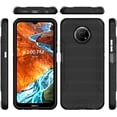 thumbnail image 6 of TJS Phone Case for Nokia G300 5G (N1374DL), Dual Layer Shockproof Brushed Armor Magnetic Metallic Phone Case Cover (Black), 6 of 6