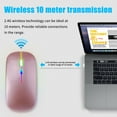 thumbnail image 3 of LED Wireless Mouse  Rechargeable Slim Silent Mouse 2.4G Portable Mobile Optical Office Mouse with USB Receiver for Notebook  PC, 3 of 8