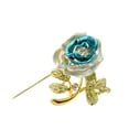 thumbnail image 4 of Broches pour Femmes Filles Strass Roses en Émail Qui A l'Air à la Mode; Broche Scintillante Bijoux Châle Décorations de Robe de Soirée Accessoires pour Femmes Bleu, 4 of 9