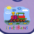 thumbnail image 4 of Inktastic I Love Trains Boys or Girls Baby Bib, 4 of 4