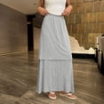 thumbnail image 2 of Wxolcjlv Womens Maxi Skirt Elastic Waist Breathable Daily Straight Skirts, 2 of 4
