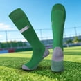 thumbnail image 2 of PLHWHYQ Kids Crew Athletic Socks, Terry Cushioned Warm Football Socks, Breathable Moisture-Wicking Long Sport Socks for Boys Girls, Back To School Green 7-12 Years, 2 of 4