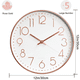 thumbnail image 3 of Reloj de pared Silencioso Sin tictac Cuarzo de calidad, Redondo Fácil de leer para el hogar Oficina Reloj escolar Reloj de pared silencioso de plástico Adepaton 2034727-1, 3 of 9
