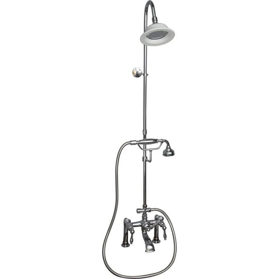 Barclay 4064-ML-PN Elephant Spout Showerhead with Handheld Shower & Metal Lever