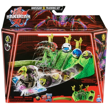 Bakugan Training Playset with Customizable Spidra Action Figure, Insect Clan Themed