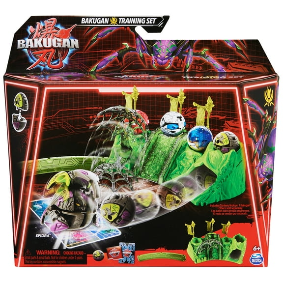 Bakugan Training Playset with Customizable Spidra Action Figure, Insect Clan Themed