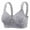 Silver, variant on SRZYMJ Sports Bra for Women Ladies Jacquard Breathable Comfortable Wireless Thin Cup Back Closure Non Side Adjustable Support Bra