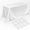White-8, variant on 16 Pack White Satin Tablecloth, 102 x 58 Inch Overlay Table Cover