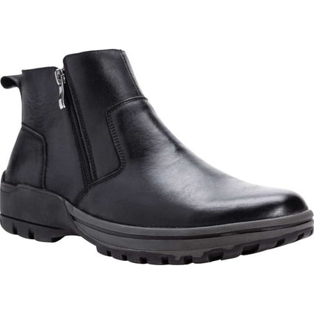 

Men s Propet Brock Ankle Boot Black Smooth Leather 12 5E