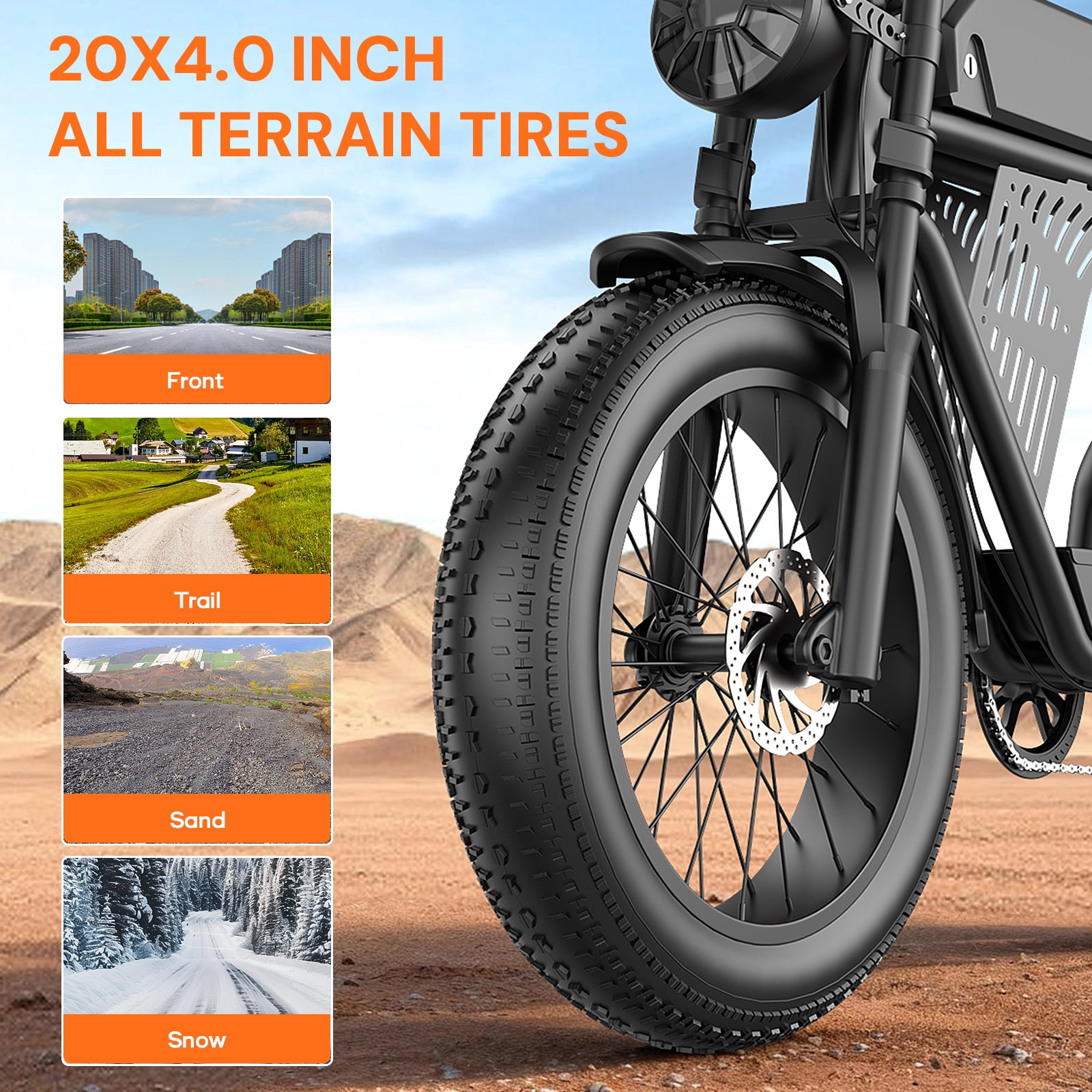 GWEIT Electric Bike for Adults, 1500W Peak Motor, 30MPH & 65 Miles Electric Mountain bike, 48V 20Ah Battery, NFC & Password Unlock, 20" Fat Tire Off-Road Ebike, UL2849 Certified