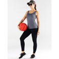 thumbnail image 3 of NELEUS Womens Compression Tank Top with Built in Sports Bra Padded for Yoga Workout,Black+Gray+White,US Size L, 3 of 8