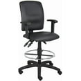 thumbnail image 1 of Nicer Furniture Multi-Function Leather Drafting Chair with Adjustable T-arms, 1 of 4