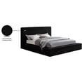 thumbnail image 5 of Bowery Hill Contemporary Textured Soft Black Corduroy Queen Bed, 5 of 8