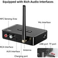 thumbnail image 6 of Bluetooth 5.4 Audio Receiver Adapter, 3 in 1 Wireless NFC to RCA Stereo Audio Amplifier Adapter with Remote Control, Audio Adapter for Home Stereo/Speakers,Supports RCA,3.5 mm AUX,USB,TF Card,NFC, 6 of 9