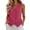 Hot Pink, variant on Women's Sleeveless Button Down Vest Top 2026 Trendy Casual V Neck Waistcoat Slim Fit Summer Blouse Tailored Fit Dressy Blazer Tank Shirt Elegant Streetwear Pink 2XL