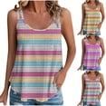thumbnail image 1 of Ashirexll Débardeurs Sans Manches pour Femmes Été Ample Décontracté Mode Imprimé Col Rond Blouses., 1 of 5