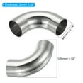 thumbnail image 2 of 90 Degree Mandrel Bend Elbow, 2 1/4 Inch OD Steel Exhaust Elbow Exhaust Piping Connector 304 Stainless, 2 of 5