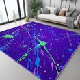 thumbnail image 3 of Area Rugs 7 X 8 ft Rug for Living Room Soft Non Slip Rug Low Pile Abstract Ink Art Creative Style Printed Area Rugs Bedroom Farmhouse Dining Room, Home Decor Indoor Purple Green, 3 of 7