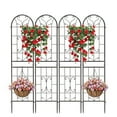 thumbnail image 4 of Uforic 4 Pack Metal Decorative Garden Trellises,87x20in Black Rustproof Arch Trellis for Climbing Plants,Vegetables,Flowers for Outdoor Patio, 4 of 8