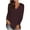 BROWN, variant on TEMOFON Women's Tops Long Sleeve V-Neck Shirts Loose Casual Tee Cute T-Shirt with Pocket Fall Winter Flowy Tunic Tee Black