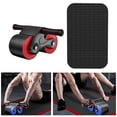 thumbnail image 3 of Rodillo abdominal, Dispositivos deportivos para ejercicios Fuerza central Antideslizante Entrenamiento físico Ab Rodillo de para hombres, Rojo Macarena Rueda de rodillos abdominales, 3 of 8