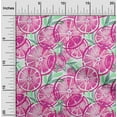 thumbnail image 2 of oneOone Cotton Jersey Fuschia Pink Fabric Leaves & Lemon Quilting Supplies Print Sewing Fabric By The Yard 58 Inch Wide, 2 of 6