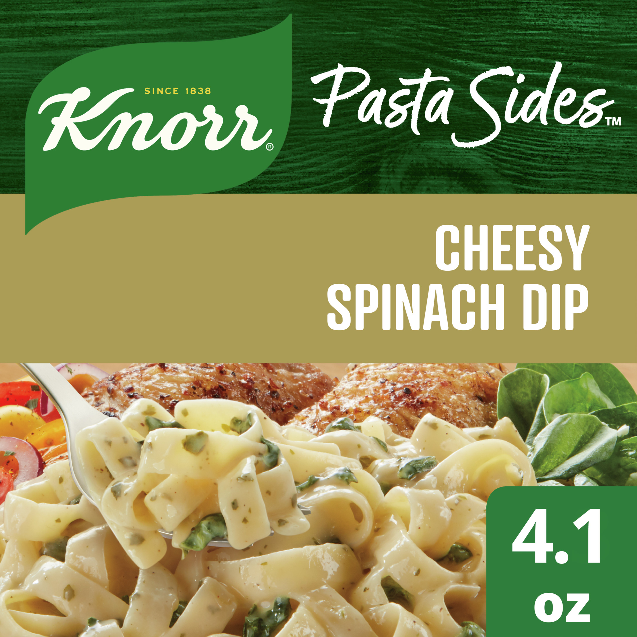 Knorr Pasta Sides Cheesy Spinach Dip With Fettuccine No Artificial