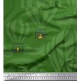 thumbnail image 1 of Soimoi Green Silk Fabric Architectural Structure & Hot Air Balloon Holiday Printed Fabric 1 Yard 42 Inch Wide, 1 of 3