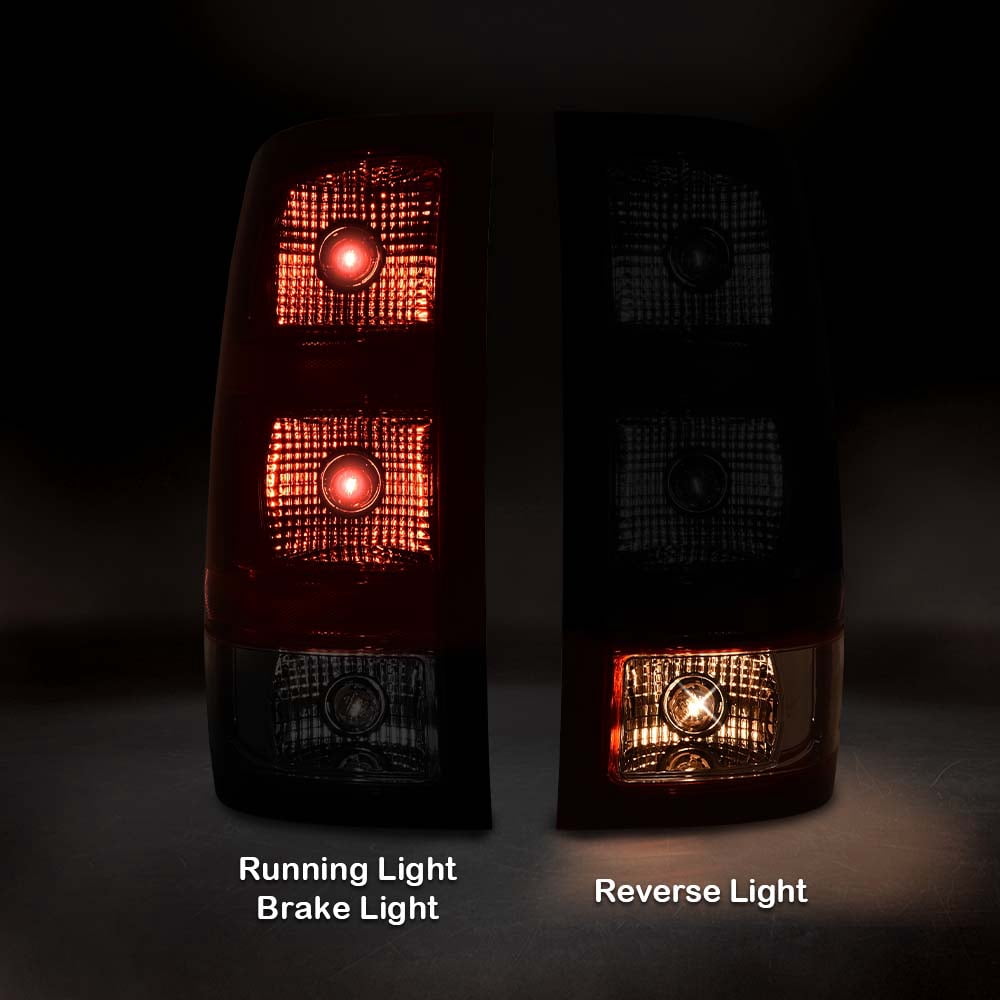 CROSSDESIGN Red Tail Lights Fit for 2007-2013 GMC Sierra 1500 2500 3500HD