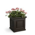 thumbnail image 3 of Mayne Nantucket 16" x 16" x 16" Square Espresso Self Watering Plastic Planter, 3 of 13
