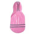 thumbnail image 1 of OULII Hooded Poncho for Dog Waterproof Pink PU 1Pcs, 1 of 2