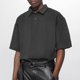 thumbnail image 1 of pstuiky camiseta de hombre, Camiseta informal holgada de punto con botones, manga corta y cuello vuelto para hombre, de color liso ropa de hombre s, 1 of 6