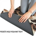 thumbnail image 3 of Beige and Brown Leopard Pattern Hot Yoga Mat Towel Non Slip for Hot Yoga - Quick-Drying Yoga Mat Cover with 4 Corner Pockets with Travel Bag - Hot Yoga Towel Non Slip 70"x26", 3 of 6