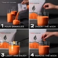 thumbnail image 4 of Relleno para velas de cera granulada naranja 500 g con 15 mechas de algodón, 4 of 8