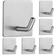 thumbnail image 4 of Ganchos autoadhesivos Laklulu (6 piezas), no requiere taladrar, ganchos de pared de acero inoxidable, ganchos adhesivos autoadhesivos, soporte para baño y toallas, cocina, impermeable para cocina,, 4 of 7