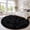 Black, variant on Janvonne Soft Fluffy Round Rug, 6ft Non Slip Warm Comfort Shaggy Circle Carpet for Living Room Bedroom Nursery, Home Decor, Mint Green