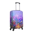 thumbnail image 3 of Fotbe Colorful Purple Cosmos Flower Luggage Cover Protector,Suitcase Protector,Scratch and Dirt Resistant,Fits 18-32 Inch Luggage-Small, 3 of 9