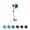 Dark Blue, variant on Multi-Use 18G Curved Piercing Barbell with CZ Gem Ball Bead - 7 Colors Available