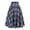 Blue, variant on Joernso Women Midi Skirt Plaid Print High Waist A-Line Skirt Large Hem Design Slimming Effect Autumn Winter Skirt