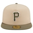 thumbnail image 2 of Men's New Era Light Beige/Olive Pittsburgh Pirates Two-Tone Color Pack A-Frame 59FIFTY Fitted Hat, 2 of 5