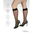 thumbnail image 6 of MeMoi Women's Crystal Sheer Knee Highs - Womens - Female, Queen 10-13, Black, 6 of 12