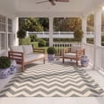 thumbnail image 4 of Safavieh Courtyard Bailey Chevron Indoor/Outdoor Area Rug, Gray/Beige, 8' x 11', 4 of 11
