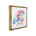 thumbnail image 4 of Stupell Industries You Are Amazing Unicorn Fairy Tales & Fantasy Painting Gold Floater Framed Canvas Art Print Wall Art, 18 x 18, 4 of 10