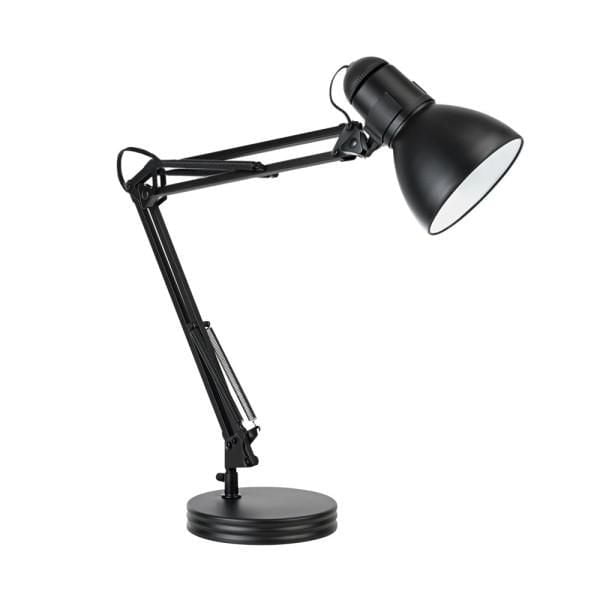 Globe Electric 28" Heavy Base Architect Black Swing Arm Metal Desk Lamp, 5698601